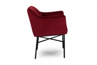 Čalouněná židle Rozalio s područkami - Salvador 13 červená / černé nožky bordowe židle pro obývacího pokoje