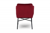 Čalouněná židle Rozalio s područkami - Salvador 13 červená / černé nožky bordowe židle na czarnych nogach