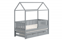postel dětské domeček přízemní výsuvná Nemos - šedý, 80x180 postel dětské přízemní výsuvná Nemos - Barva šedý