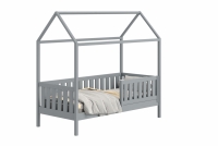 Detská posteľ domček prízemná so zásuvkami Nemos II - šedý, 90x200 Detská posteľ prízemná so zásuvkami Nemos II - Farba šedý 