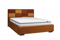 Posteľ čalúnená do spálne s roštom Menir - 160x200 rude posteľ do spálne Menir  