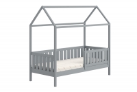 Dětská domečková postel Nemos 90x190 - šedá postel dětské přízemní Nemos - Barva šedý 