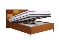 Čalouněná postel Menir 160x200 s úložným prostorem - černé nožky  postel čalouněné s úložným prostorem na posciel 