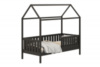 postel dětské domeček přízemní Nemos - Černý, 80x200 postel dětské přízemní Nemos - Barva Černý 