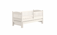 Detská posteľ prízemná s výsuvným lôžkom Alvins - Biely, 90x180 Detská posteľ prízemná s výsuvným lôžkom Alvins - Farba Biely 