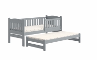 Detská posteľ prízemná s výsuvným lôžkom Alvins - šedý, 90x180 Detská posteľ prízemná s výsuvným lôžkom Alvins - Farba šedý 