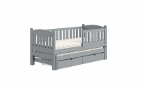 Detská posteľ prízemná s výsuvným lôžkom Alvins - šedý, 80x180 Detská posteľ prízemná s výsuvným lôžkom Alvins - Farba šedý 