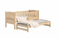 Detská posteľ prízemná s výsuvným lôžkom Alvins - Borovica, 90x200 Detská posteľ prízemná s výsuvným lôžkom Alvins - Farba Borovica