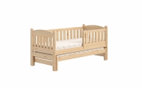 Detská posteľ prízemná s výsuvným lôžkom Alvins - Borovica, 90x180 Detská posteľ prízemná s výsuvným lôžkom Alvins - Farba Borovica