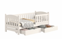 Dřevěná dětská postel Alvins DP 002 90x180 - bílá Dřevěná dětská postel Alvins DP 002 - Barva Bílý 