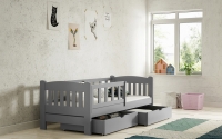 Dřevěná dětská postel Alvins DP 002 - šedý, 90x180 Dřevěná dětská postel Alvins DP 002 - Barva šedý