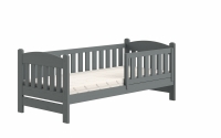 Dřevěná dětská postel Alvins DP 002 - grafit, 80x160 Dřevěná dětská postel Alvins DP 002 - Barva Grafit 