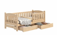 Dřevěná dětská postel Alvins DP 002 - Borovice, 80x200 Dřevěná dětská postel Alvins DP 002 - Barva Borovice 