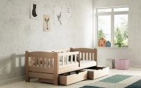 Dřevěná dětská postel Alvins DP 002 - Borovice, 80x200 Dřevěná dětská postel Alvins DP 002 - Barva Borovice 