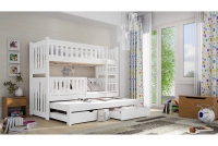 Swen PPV 023 emeletes ágy, kihúzható - Fehér, 90x190 Swen kihúzható emeletes ágy - Szín: fehér