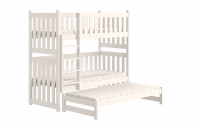 Swen PPV 023 emeletes ágy, kihúzható - Fehér, 90x180 Swen kihúzható emeletes ágy - Szín: fehér