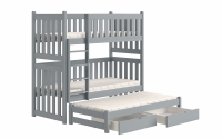 postel patrová  výsuvná Swen PPV 023 - šedý, 90x200  postel patrová  výsuvná Swen - Barva šedý 