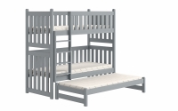 postel patrová  výsuvná Swen PPV 023 - šedý, 90x190  postel patrová  výsuvná Swen - Barva šedý 
