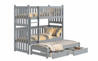 postel patrová  výsuvná Swen PPV 023 - šedý, 80x190  postel patrová  výsuvná Swen - Barva šedý 