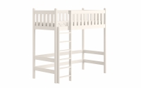 postel vyvýšená postel dřevěná Swen ZP 008 - Bílý, 90x200 postel vyvýšená postel dřevěná Swen ZP 008 - Barva Bílý 