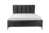 postel čalouněné pro ložnice ze stelazem Klabi - 180x200, Nohy černé  šedý postel pro ložnice  