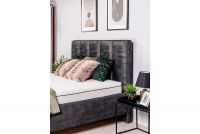postel čalouněné pro ložnice s úložným prostorem Klabi - 160x200, Nohy černé  postel čalouněné pro ložnice ze stelazem Klabi