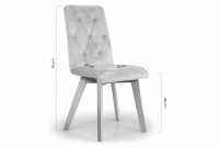 Scaun tapițat Modern 5 cu picioare din lemn - Albastru marin Salvador 05 / negru Picioare drewniane Židle  ztapicerowanym scaun