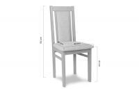 dřevěna židle čalouněné Milano - šedý Gemma 85 / Dub drewnane klasický židle