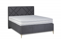postel čalouněné do ložnice ze stelazem Simen - 180x200, Nohy zlaté  šedý postel do ložnice Misel 