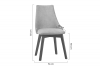 židle čalouněné na drewnianych nogach Empoli - tmavá Zeleň Monolith 37 / černé Nohy Zeloné Židle na drewnianych nogach