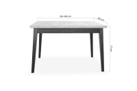Paris összecsukható asztal, falábakon 120-160 cm - Sonoma tölgy / fehér lábak stůl do étkező