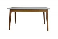 stôl rozkladany 200-250 Paris na drewnianych nogach Biely Pracovna doska stolu