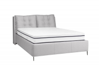 postel čalouněné pro ložnice s úložným prostorem Branti - 180x200, Nohy černé postel pro ložnice, w szarym barevným odstínu  