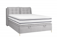 postel pro ložnice s čalouněným stelazem a úložným prostorem Branti - 160x200, Nohy zlaté jasne postel ze zlotymi nozkami 