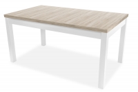 Stůl rozkladany pro jídelny 160-240 Werona na drewnianych nogach - Dub sonoma / biale Nohy Stůl na bialych nogach