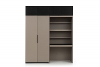 skříň dvoudveřová Ufficio z ukrytymi zásuvkami i drazkiem - congo / kašmír Komplet nábytku do pokoje nastolatka