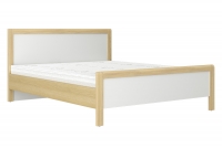 postel pro sypilani 160x200 London - Bílá ajpelska / Dub lindberg biale postel pro ložnice