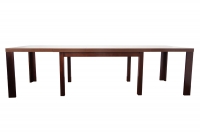 Stůl w drewnianej okleinie rozkladany 140-340 cm Kalabria na drewnianych nogach - Venge Stůl w drewnianej okleinie rozkladany 140-340 cm Kalabria na drewnianych nogach - Venge - buk - Stůl rozkládací do obývacího pokoje