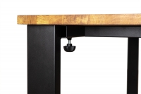 Stôl Drevené Loft Rozalio 140x80 - Dub tmavý Stôl Drevené Loft Rozalio - Dub prírodné - detal