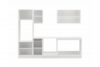 Komplet kuchyňského nábytku Otin 2,6 m - bellato šedý/Biely  Komplet kuchyňského nábytku Otin 2,6 m - vnútro bryl 