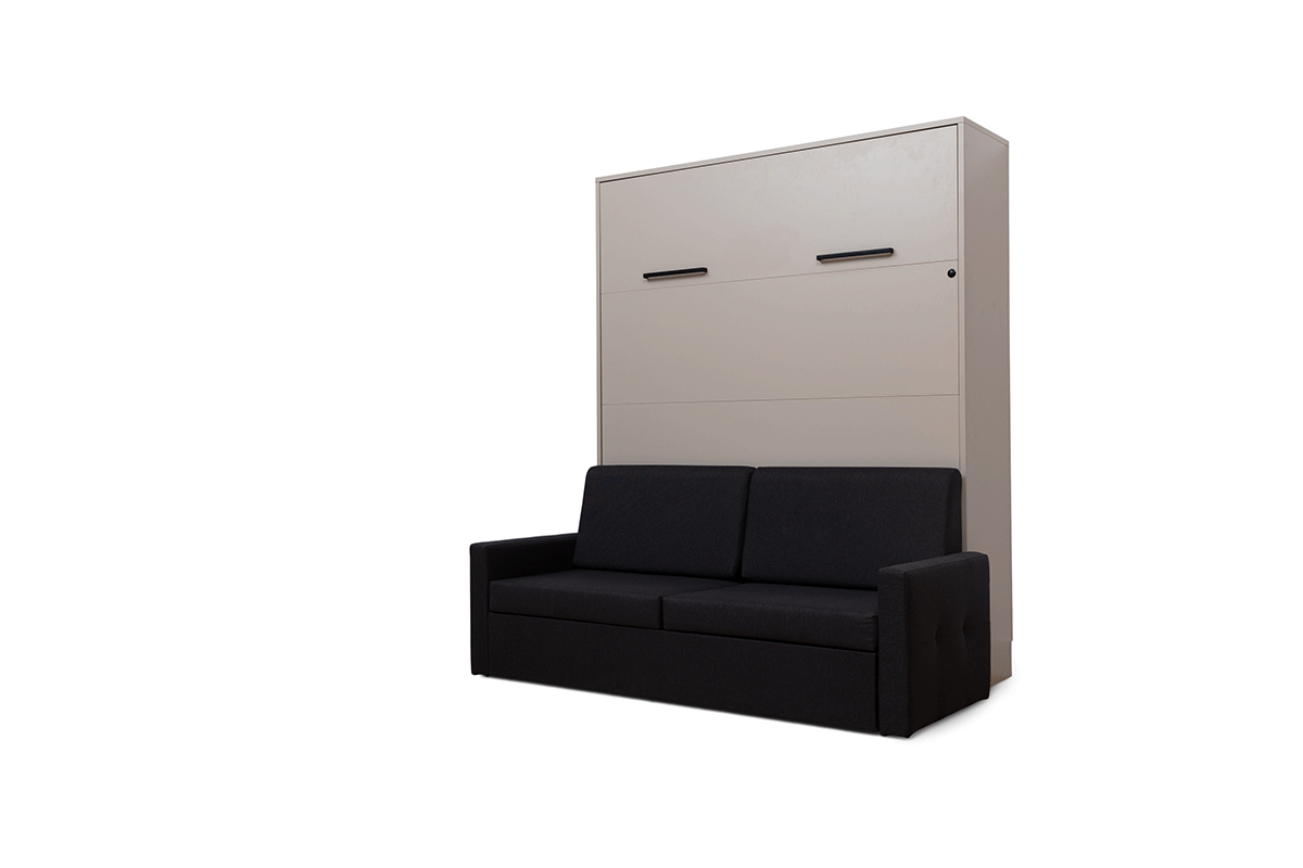 Canapea Elegantia 160 cm pentru pat rabatabil - gri catifea, hidrofobică  Sofa do polkotapczanu Elegantia 160 cm
