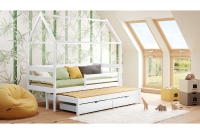 postel dětské domeček přízemní výsuvná Comfio - Bílý, 80x180 postel dětské domeček přízemní výsuvná Comfio - Bílý