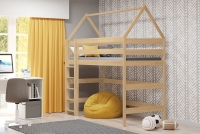 postel dětské domeček vyvýšená postel Comfio - Borovice, 90x190 postel dětské domeček vyvýšená postel Comfio - Borovice