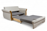 Canapea rabatabilă cu două locuri cu compartiment de depozitare Arlita - carouri maro impermeabil Sofa pliabil cu două locuri cu spațiu de depozitare Arlita 