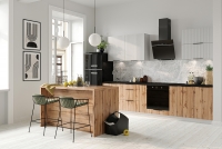 Wyspa kuchyňská Bez skříněk 120 cm - Dub artisan / šedý grafit Komplet nábytku kuchennych Vera z wyspa kuchenna - aranzacja 