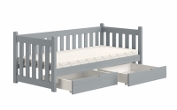 postel přízemní drewniane Swen DP 001 - šedý, 80x190 postel přízemní drewniane Swen DP 001 - šedý