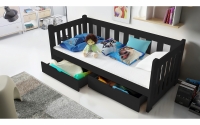 postel přízemní drewniane Swen DP 001 - Černý, 80x160 postel přízemní drewniane Swen DP 001 - Černý