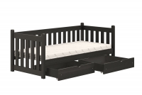 postel přízemní drewniane Swen DP 001 - Černý, 80x180 postel přízemní drewniane Swen DP 001 - Černý