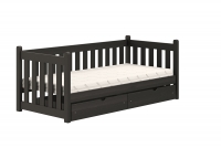 postel přízemní drewniane Swen DP 001 - Černý, 90x180 postel přízemní drewniane Swen DP 001 - Černý