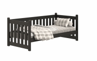 postel přízemní drewniane Swen DP 001 - Černý, 90x200 postel přízemní drewniane Swen DP 001 - Černý